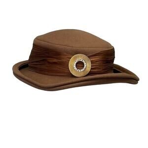 Vintage Merrivale Fur Felt French Room Stix Baer & Fuller Size 22 Womens Hat